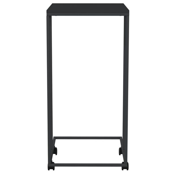vidaXL Side Table with Wheels Black 40x30x63.5 cm Engineered Wood