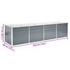 vidaXL Garden Raised Bed Galvanised Steel 320x80x77 cm Grey