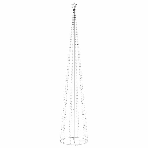 vidaXL Christmas Cone Tree Cold White 732 LEDs 160x500 cm
