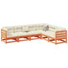 vidaXL 6 Piece Garden Sofa Set Wax Brown Solid Wood Pine