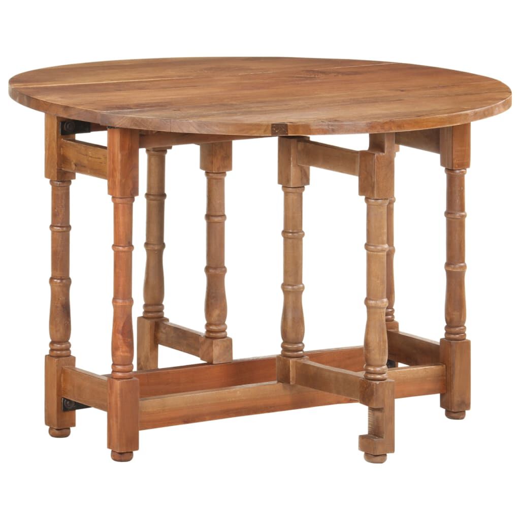 vidaXL Dining Table Round 110x76 cm Solid Mango Wood