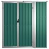 vidaXL Garden Tool Shed Green 161x89x161 cm Galvanised Steel