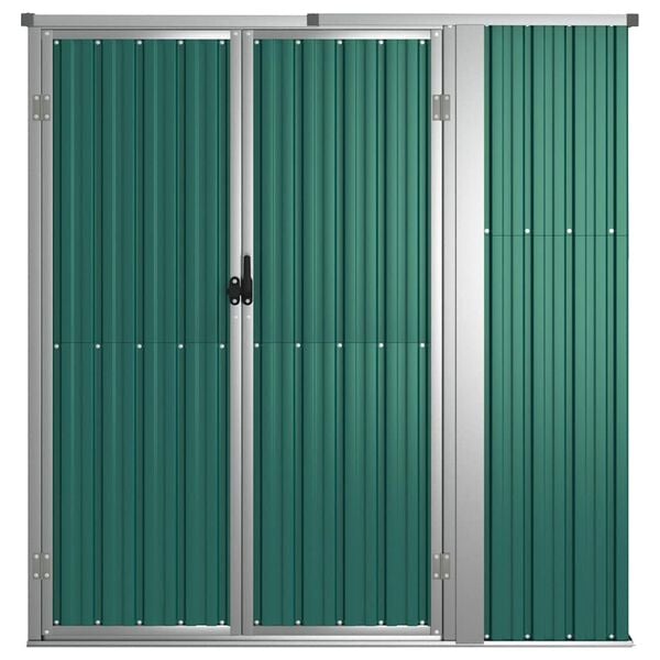 vidaXL Garden Tool Shed Green 161x89x161 cm Galvanised Steel