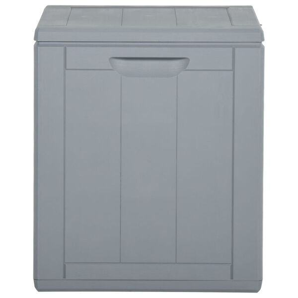 vidaXL Garden Storage Box 90L Grey PP Wood Look