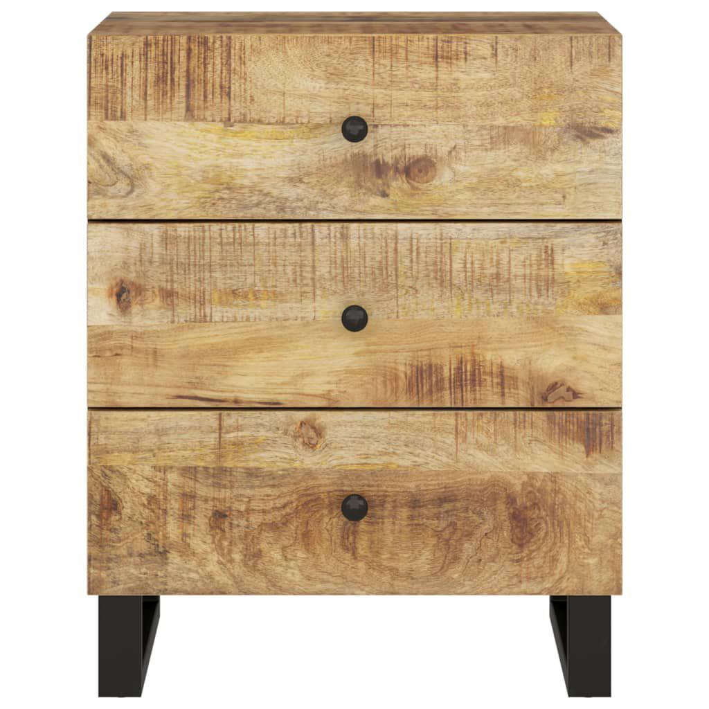 vidaXL Bedside Cabinet 50x33x62 cm Solid Wood Mango&Engineered Wood