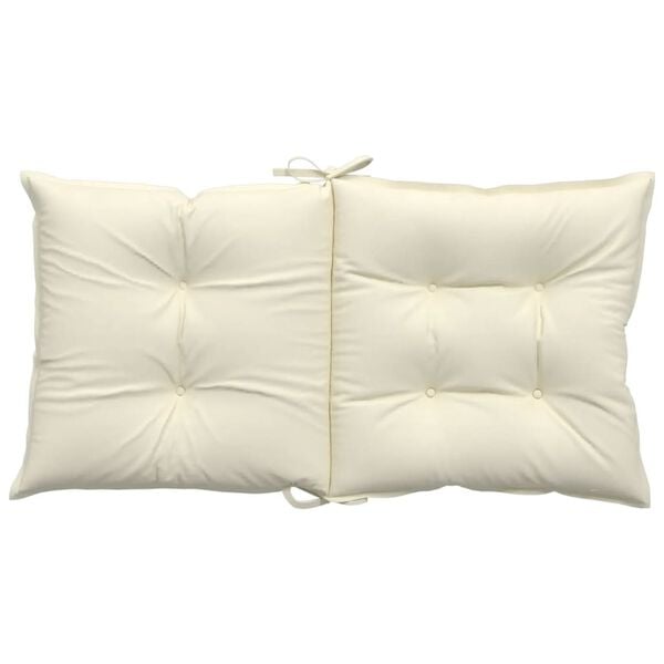vidaXL Garden Lowback Chair Cushions 2 pcs Cream 100x50x7 cm Fabric
