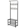 vidaXL Clothes Rack with Shoe Storage 68x32x182,5 cm Black