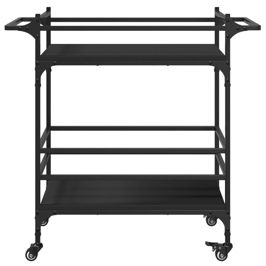 vidaXL Kitchen Trolley Black 82x40x78.5 cm Engineered Wood