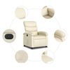 vidaXL Electric Recliner Chair Cream Faux Leather