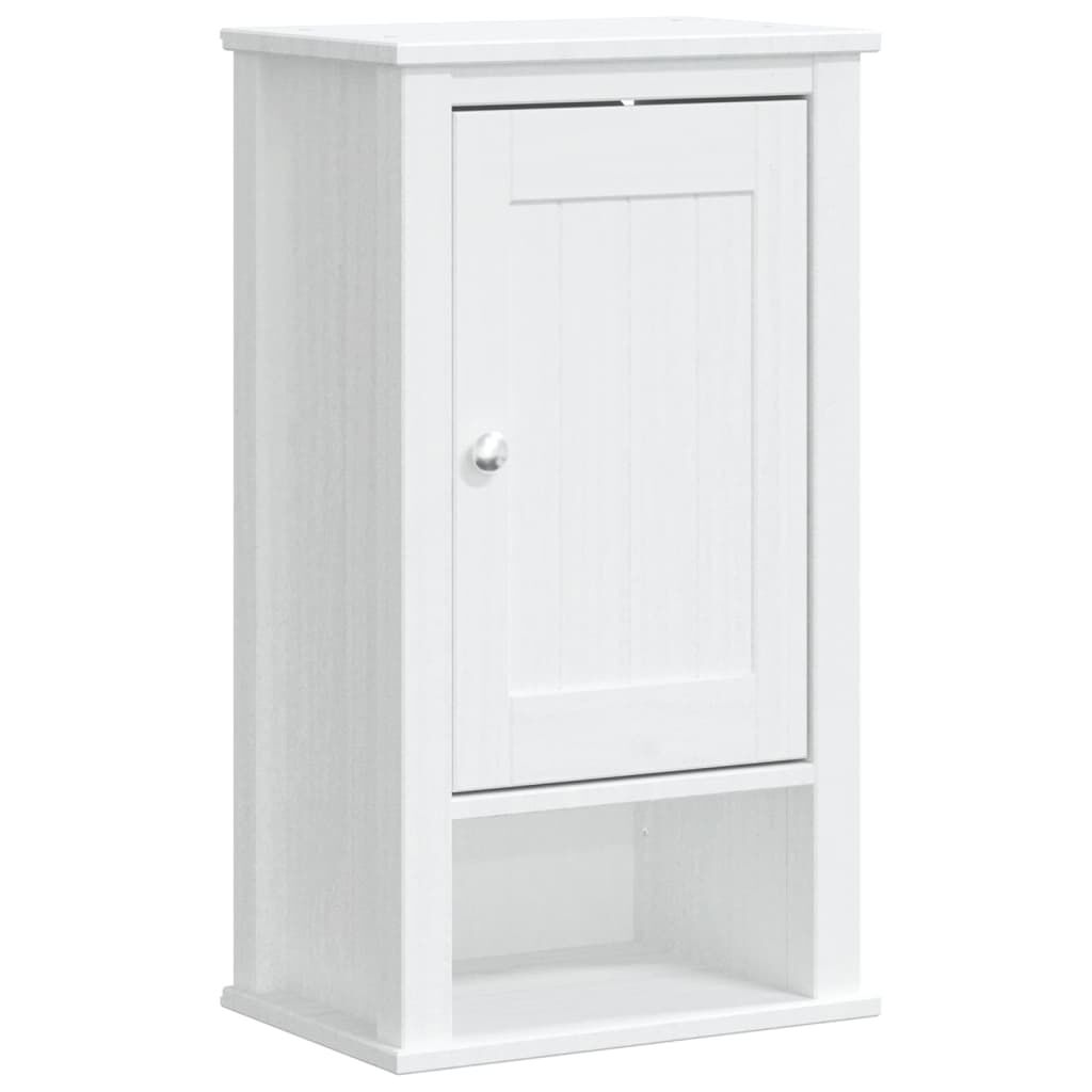 vidaXL Bathroom Wall Cabinet BERG White 40x27x71.5 cm Solid Wood Pine