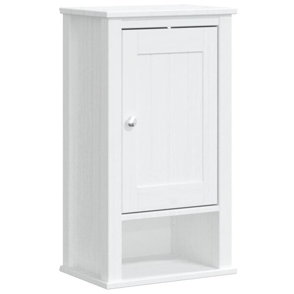 vidaXL Bathroom Wall Cabinet BERG White 40x27x71.5 cm Solid Wood Pine