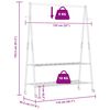 vidaXL Clothes Rack with Shelves and Wheels 132x45.5x155.5 cm Bamboo