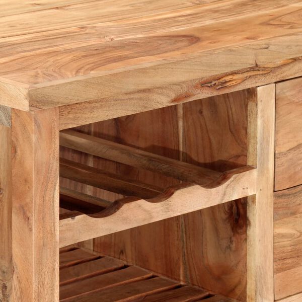 vidaXL Kitchen Trolley 80x45x91 cm Solid Wood Acacia