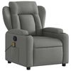vidaXL Massage Recliner Chair Dark Grey Fabric