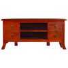 vidaXL TV Cabinet Classical Brown 100x40x45 cm Solid Mahogany Wood