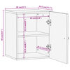 vidaXL Bathroom Wall Cabinet Brown and Black Solid Wood Mango