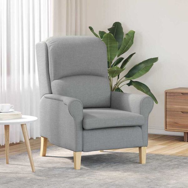 vidaXL Armchair Light grey 76 x 94 x 102 cm Fabric