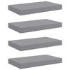 vidaXL Floating Wall Shelves 4 pcs Grey 40x23x3.8 cm MDF