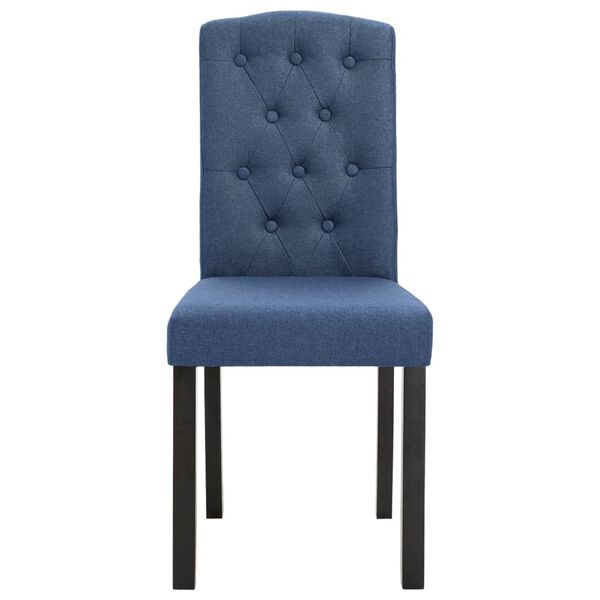 vidaXL Dining Chairs 4 pcs Blue Fabric