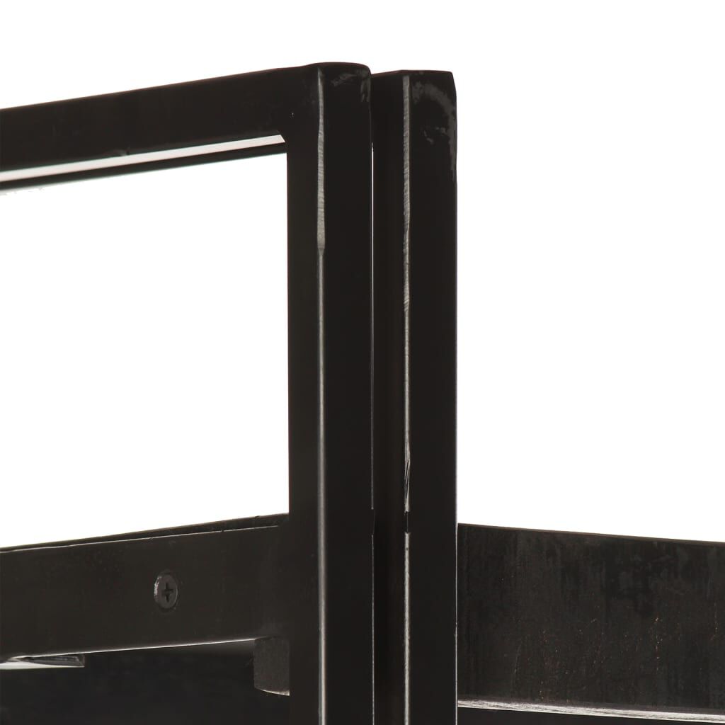vidaXL 5-Tier Bookcase Black 140x30x180 cm Solid Mango Wood
