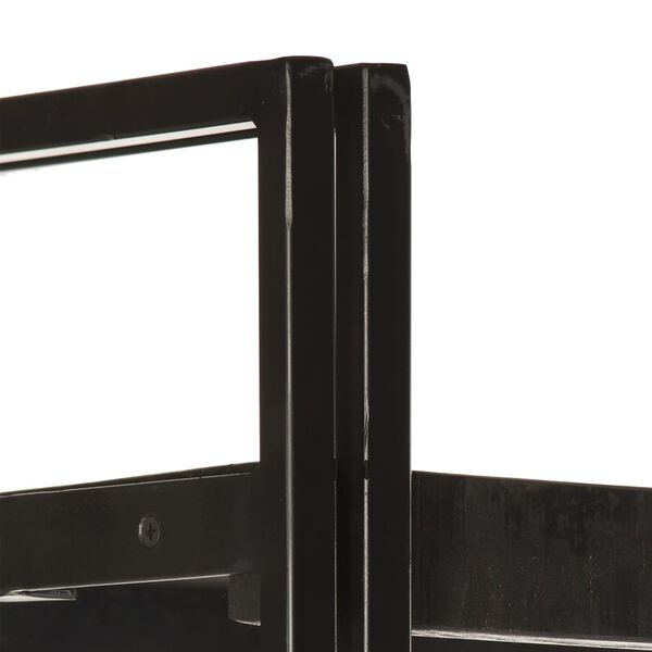 vidaXL 5-Tier Bookcase Black 140x30x180 cm Solid Mango Wood