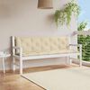 vidaXL Garden Bench Cushion Beige 180x(50+50)x7cm Oxford Fabric