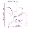 vidaXL Swivel Dining Chairs 2 pcs Black Fabric
