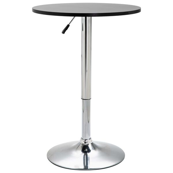 vidaXL Bar Table Black Ø60 cm MDF