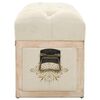 vidaXL Storage Bench 110 cm Cream Solid Wood Fir