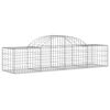 vidaXL Arched Gabion Baskets 2 pcs 200x50x40/60 cm Galvanised Iron