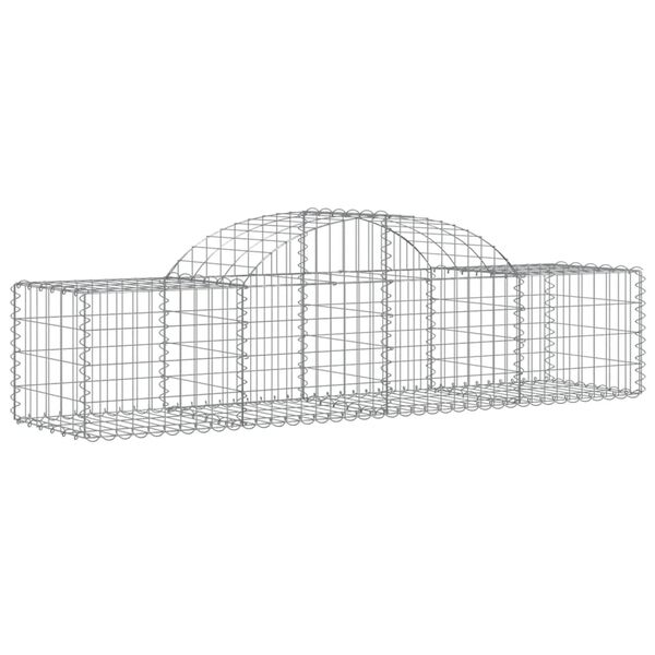 vidaXL Arched Gabion Baskets 2 pcs 200x50x40/60 cm Galvanised Iron