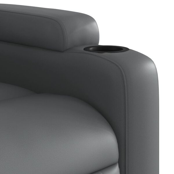 vidaXL Massage Recliner Chair Grey Faux Leather