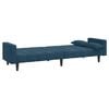 vidaXL 2-Seater Sofa Bed with Two Pillows Blue Velvet