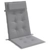 vidaXL Highback Chair Cushions 2 pcs Grey Oxford Fabric