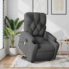 vidaXL Stand up Massage Recliner Chair Dark Grey Fabric