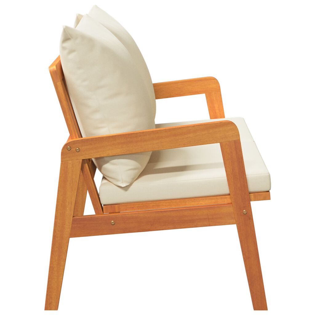 vidaXL Garden Bench with Cushions 115x65x71 cm Solid Acacia Wood