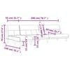 vidaXL L-shaped Sofa Bed Dark Grey 255x140x70 cm Fabric