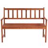 vidaXL Garden Bench with Cushion 120 cm Solid Acacia Wood