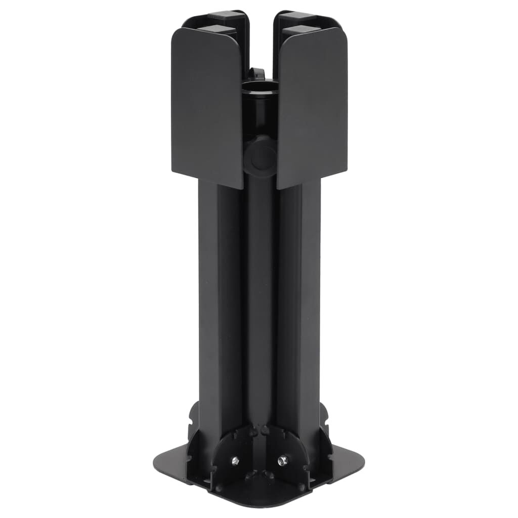 vidaXL Parasol Base Foldable for Ø38/48 mm Pole Glossy Black Steel