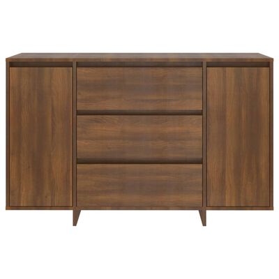 vidaXL Sideboard with 3 Drawers Brown Oak 120x41x75 cm Engineered Wood