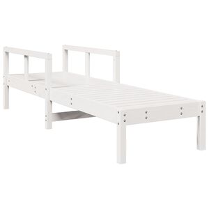 vidaXL Sun Lounger White 199.5x62x55 cm Solid Wood Pine