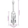 vidaXL Folding Anchor Silver 4 kg Hot Dip Galvanized Cast Iron