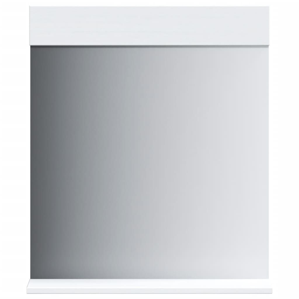 vidaXL Bathroom Mirror with Shelf BERG White 60x12x70 cm Solid Wood