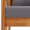 vidaXL 5 Piece Garden Lounge Set with Cushions Solid Acacia Wood
