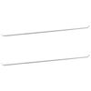 vidaXL Curtain Rails 2 pcs White and Silver 90-130 cm Aluminium