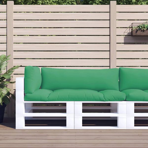 vidaXL Pallet Cushions 3 pcs Green Fabric