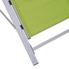 vidaXL Sun Loungers 2 pcs with Table Aluminium Green