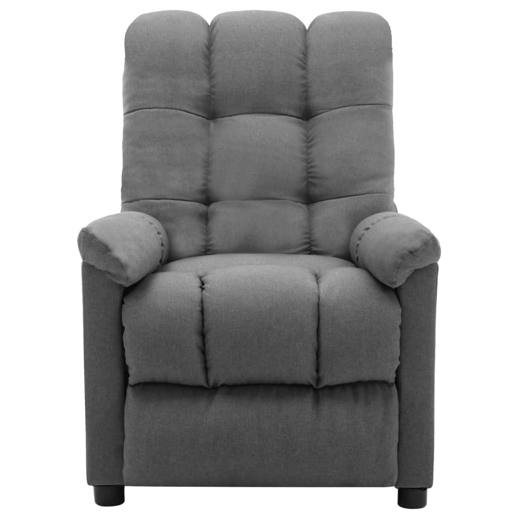 vidaXL Electric Recliner Chair Light Grey Fabric