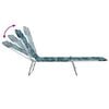 vidaXL Folding Sun Loungers 2 pcs Steel and Fabric Leaf Pattern