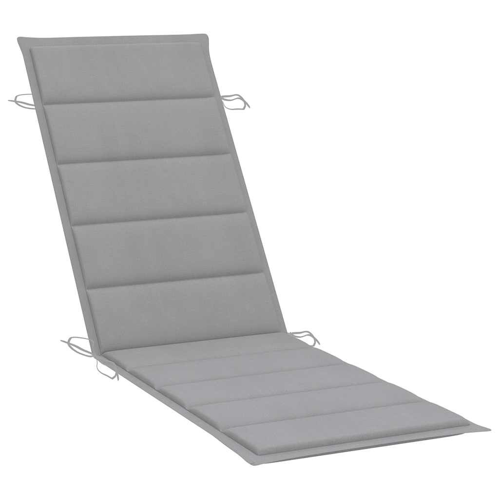 vidaXL Garden Sun Lounger with Cushion Solid Wood Acacia